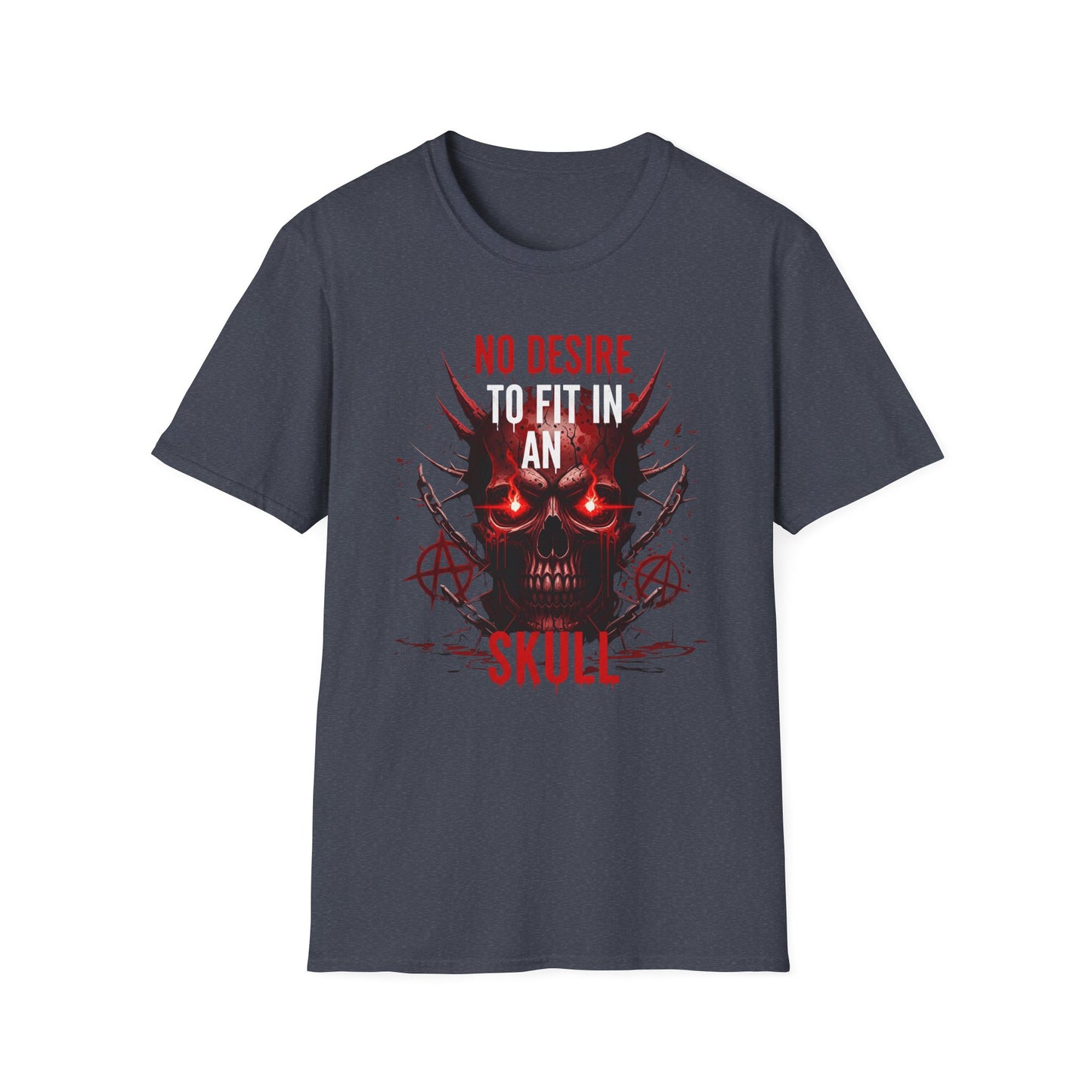 No desire to fit in skull, Gothic Skull T-Shirt