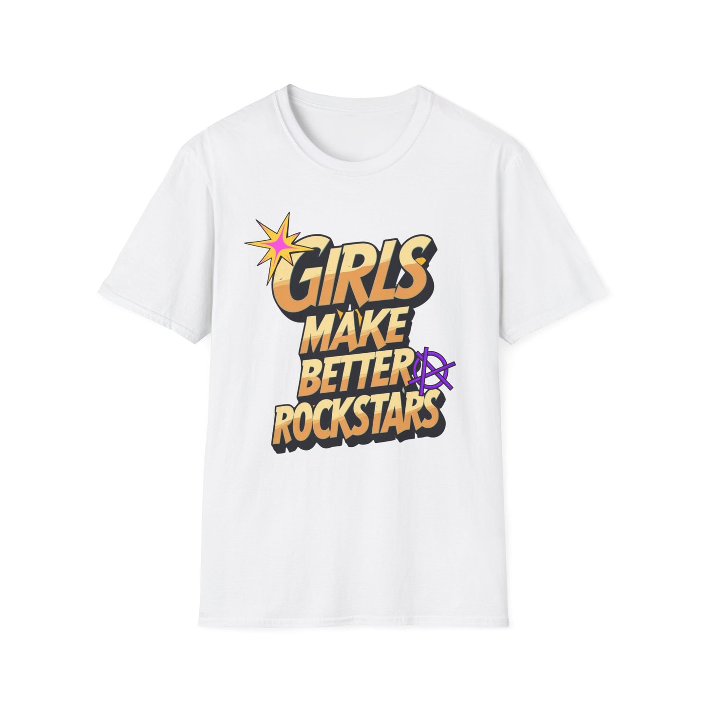 Girls Make Better Rockstars Unisex T-Shirt, Cool Graphic Tee