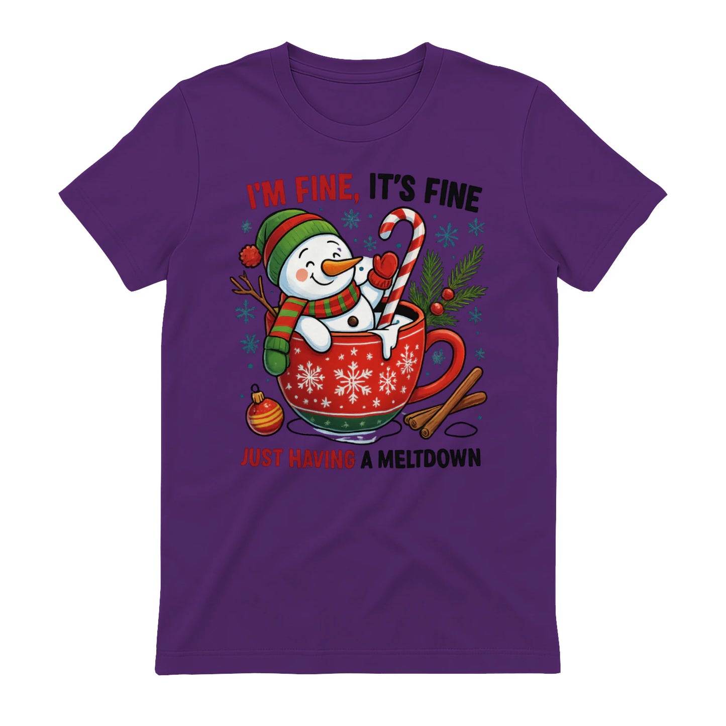 Optimized for "funny snowman mug," "holiday meltdown cup," "Christmas cocoa mug" searches.