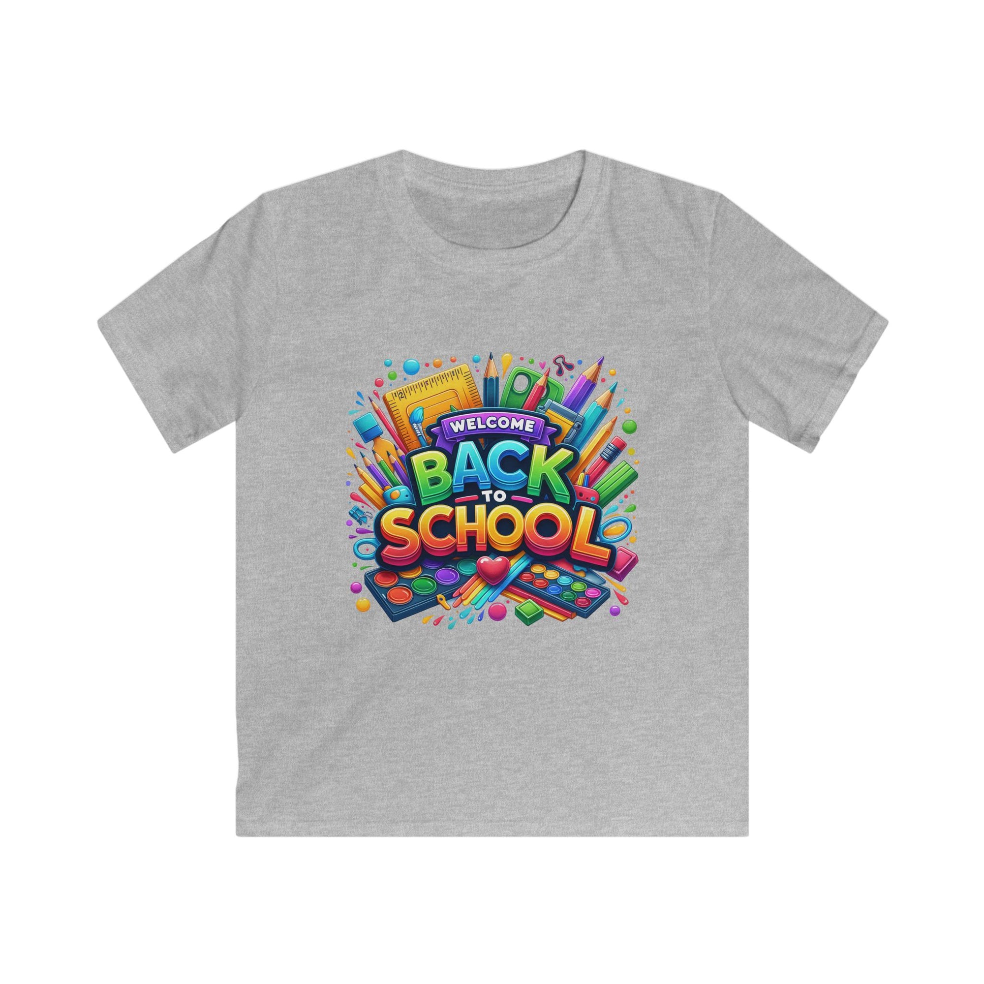 Back to School Kids Softstyle Tee, Fun T-Shirt for Boys and Girls
