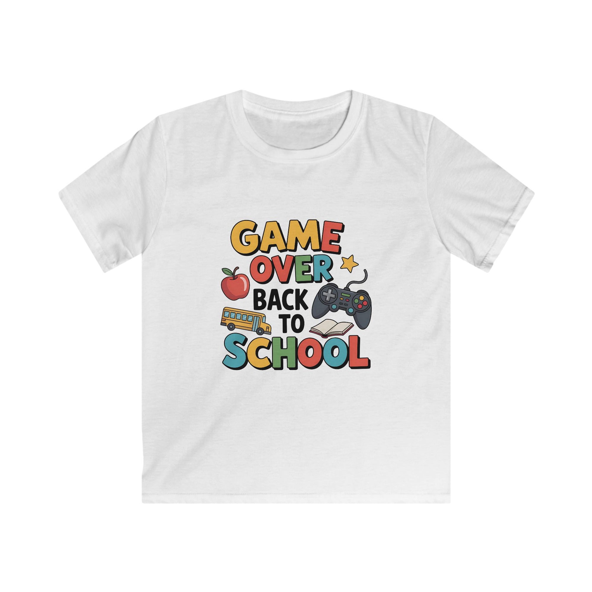 Back to School Gamer Tee for Kids, Fun School Shirt