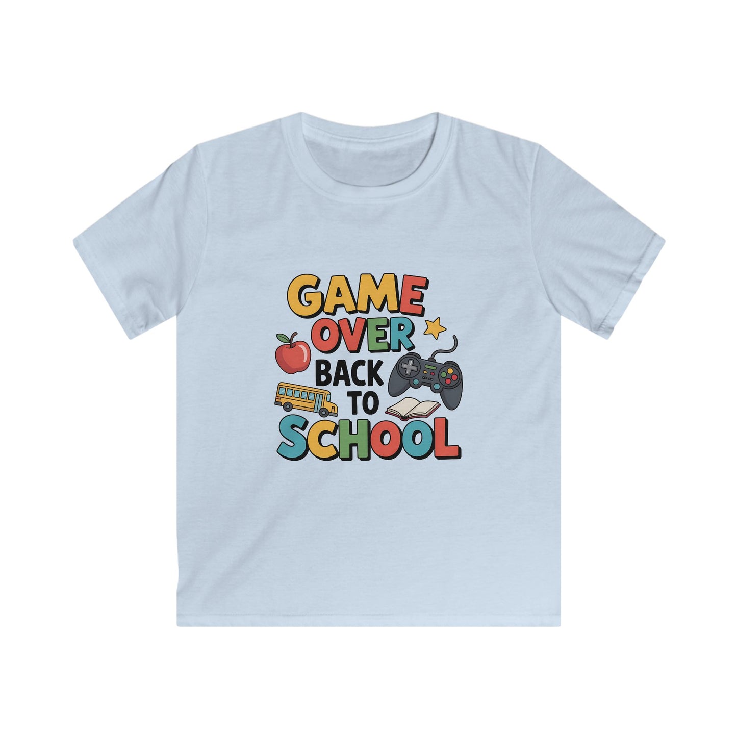 Back to School Gamer Tee for Kids, Fun School Shirt