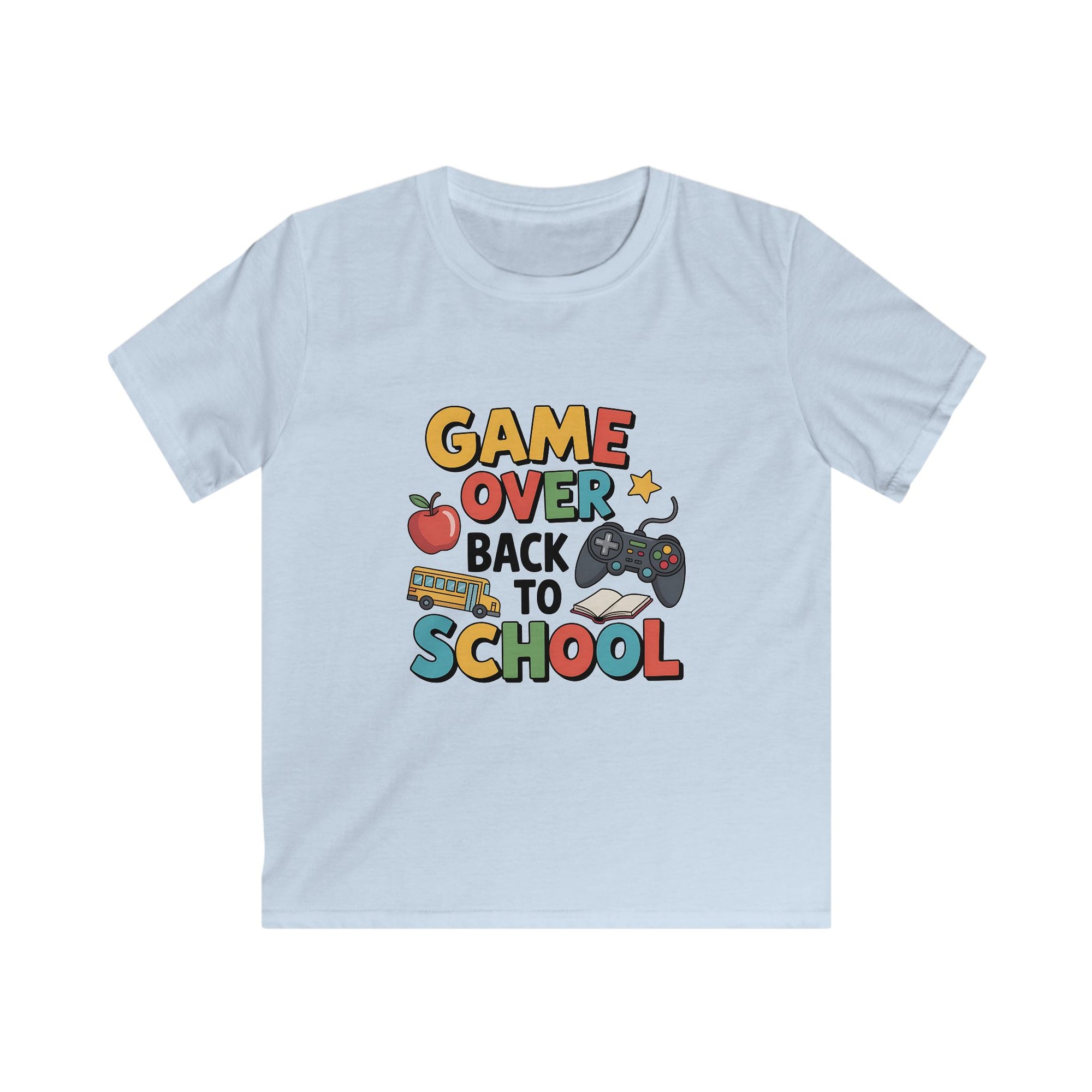 Back to School Gamer Tee for Kids, Fun School Shirt
