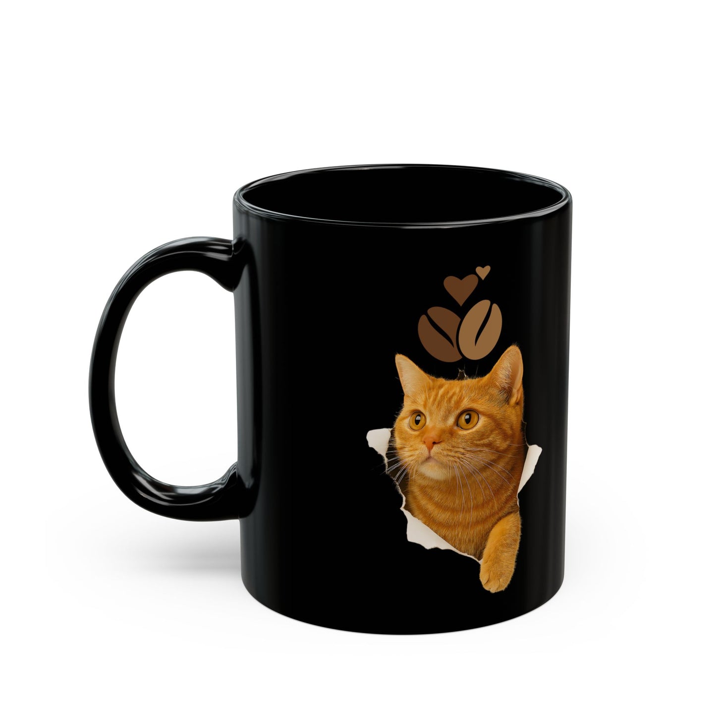 Cat coffee cute Black Mug