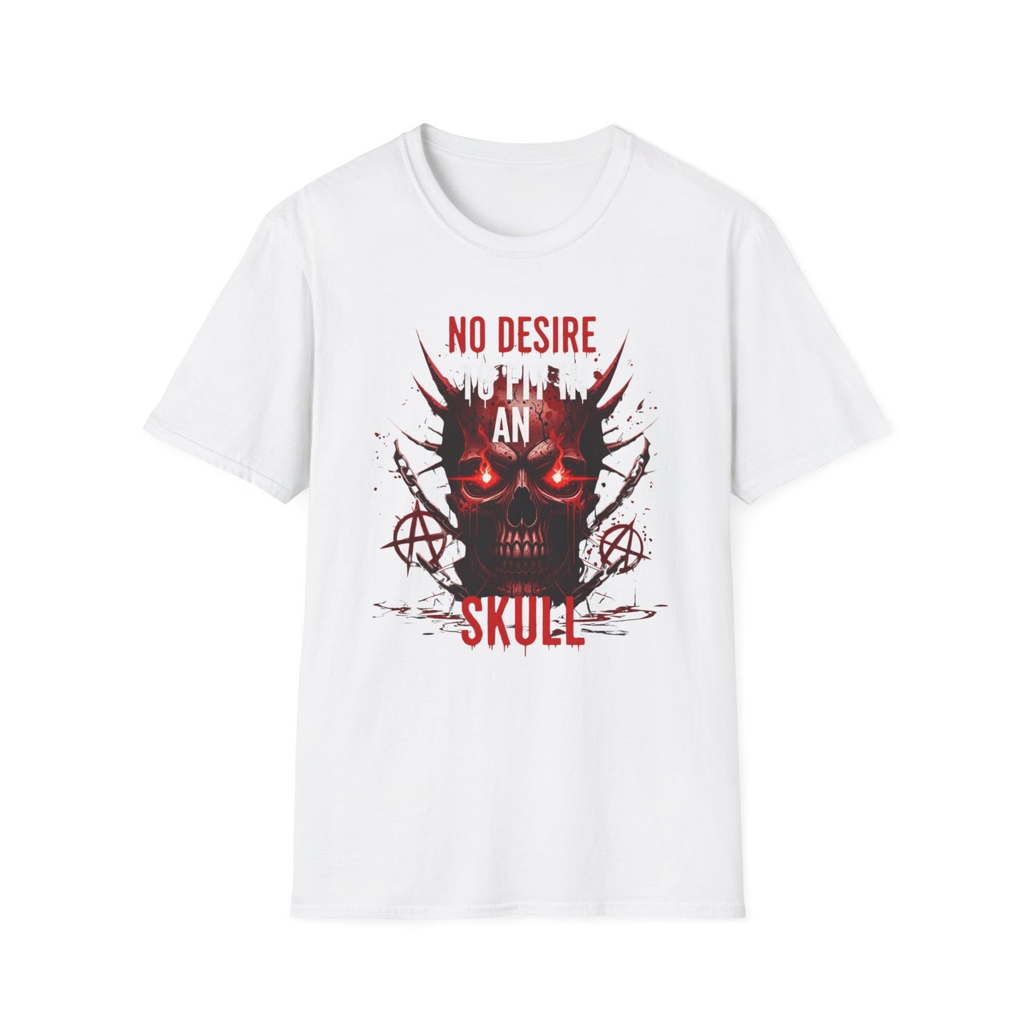 No desire to fit in skull, Gothic Skull T-Shirt