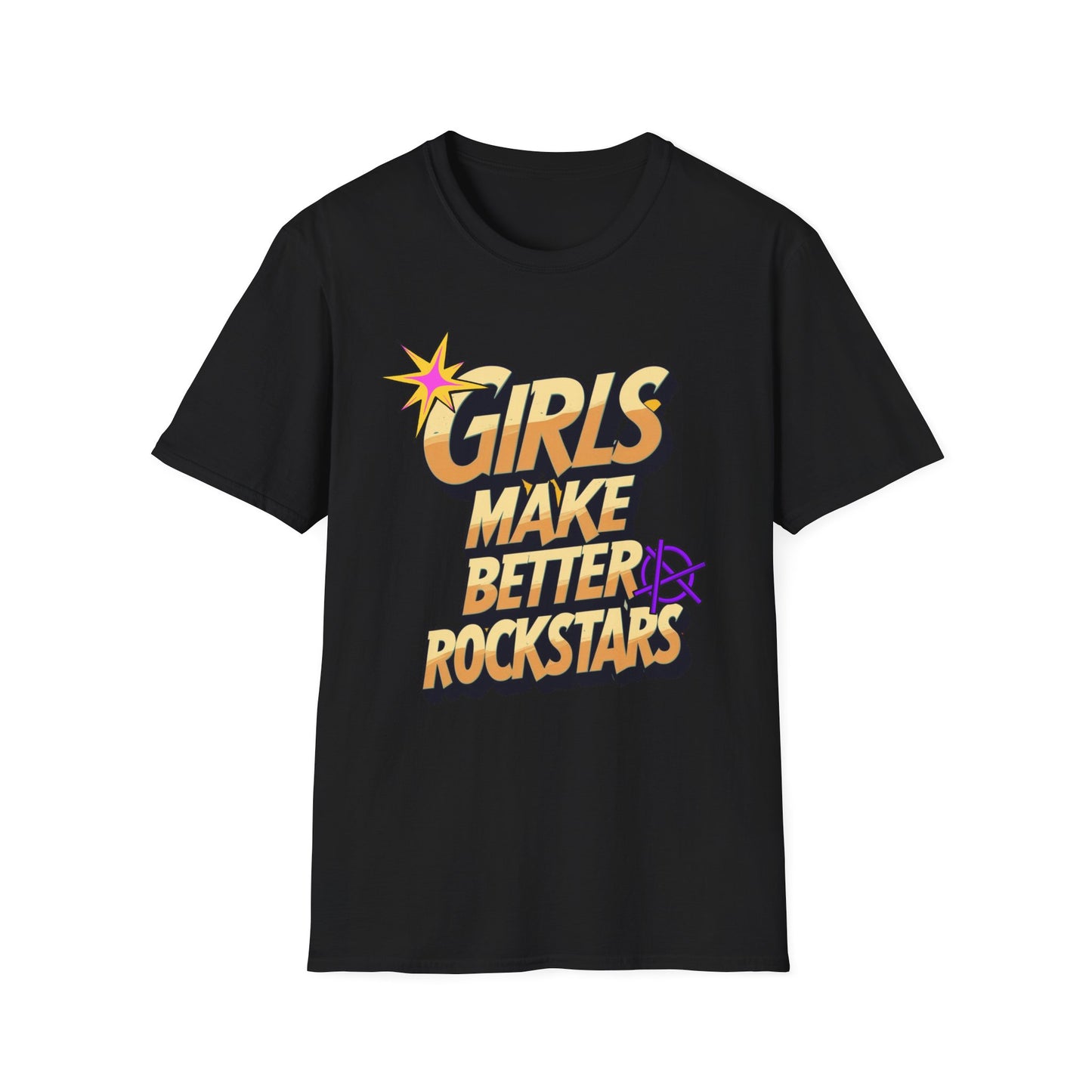 Girls Make Better Rockstars Unisex T-Shirt, Cool Graphic Tee