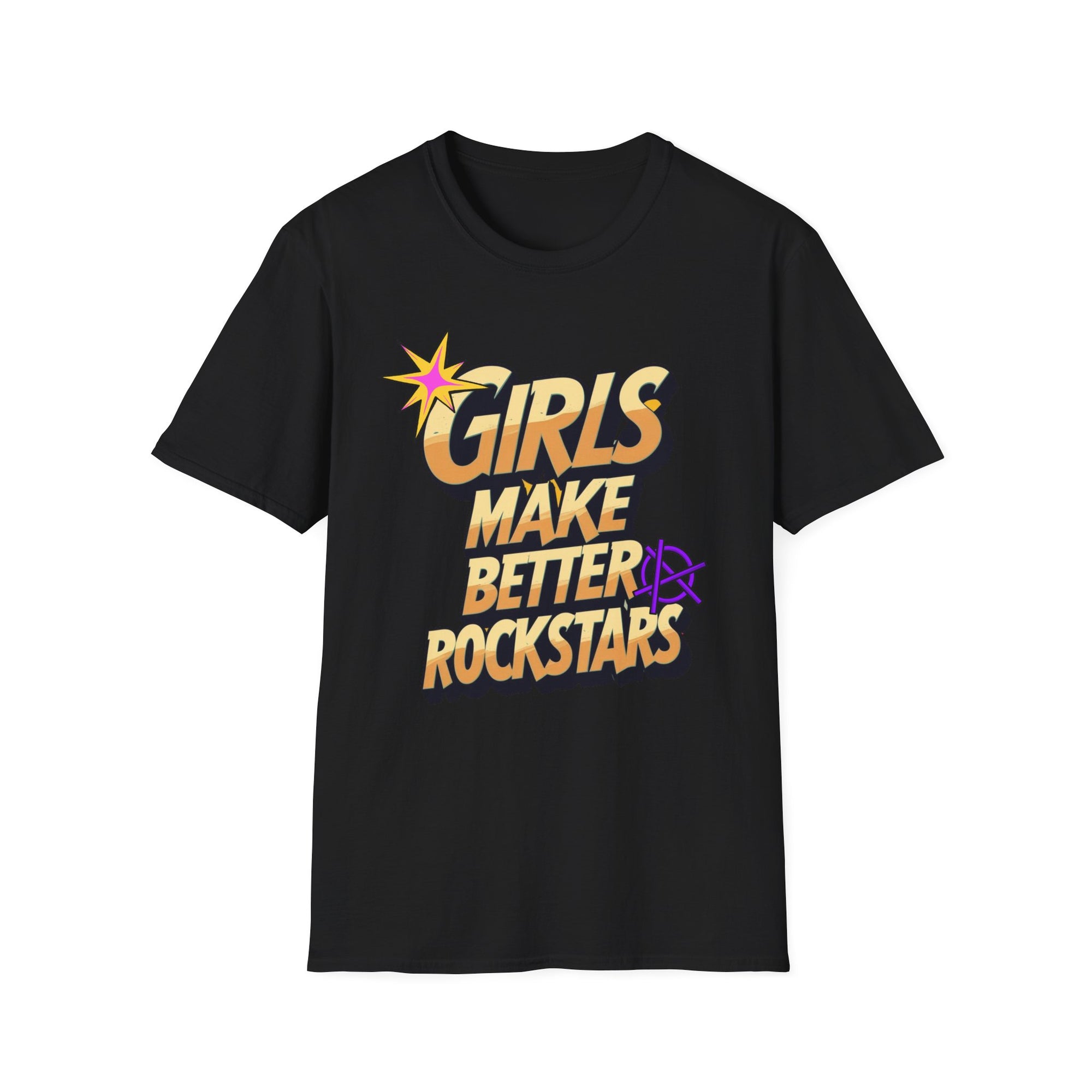 Girls Make Better Rockstars Unisex T-Shirt, Cool Graphic Tee