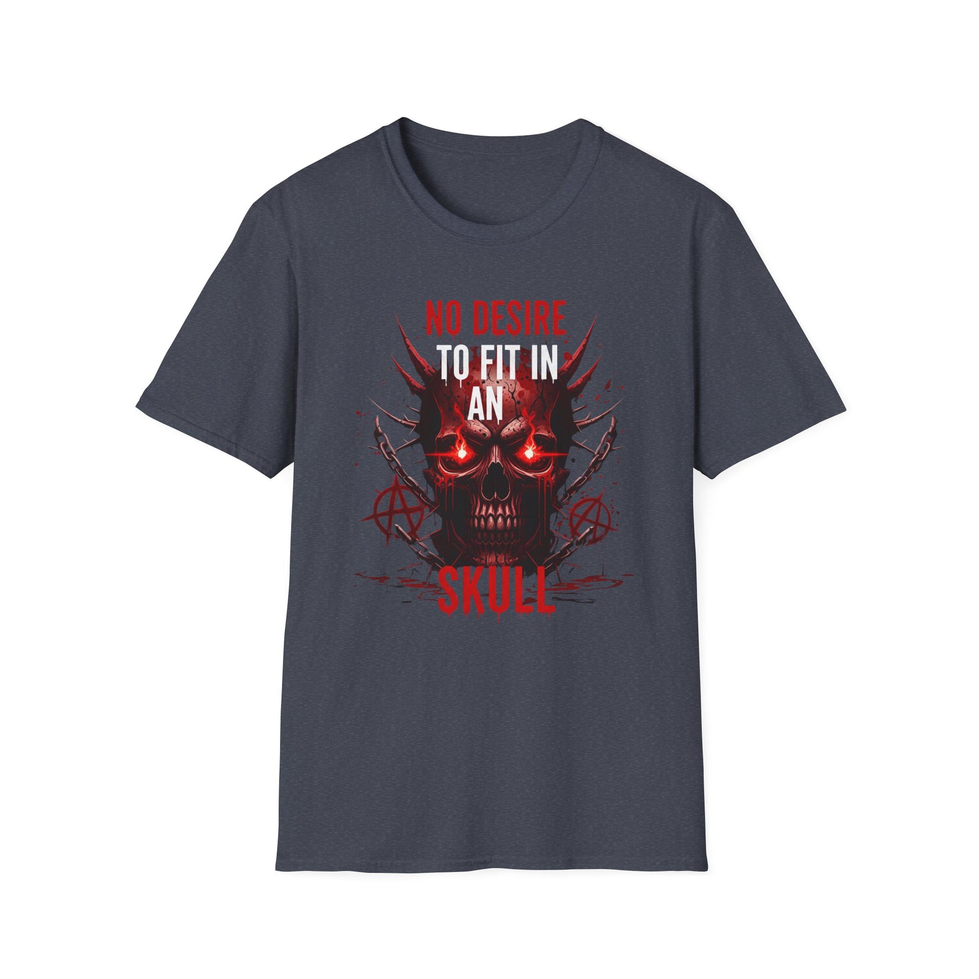 No desire to fit in skull, Gothic Skull T-Shirt