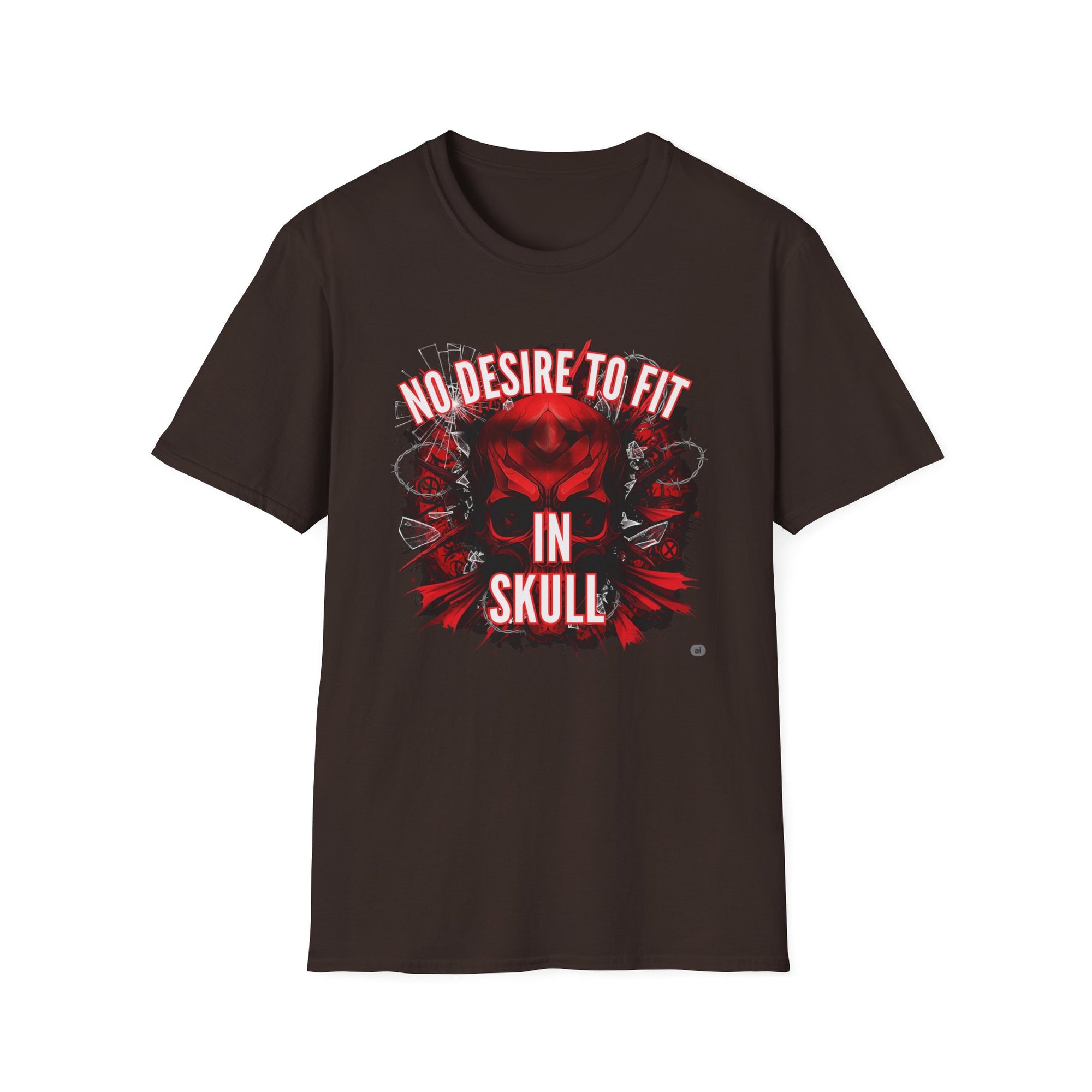 No Desire to fit in skull, Gift for Rebels, Graphic T-Shirt