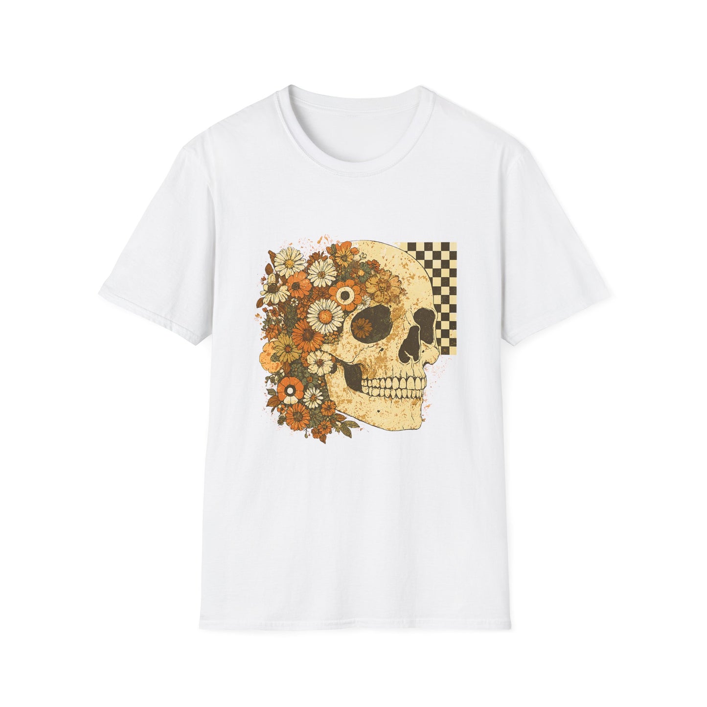 Floral Skull T-Shirt – Artistic Gothic Design for Alternative Fashion