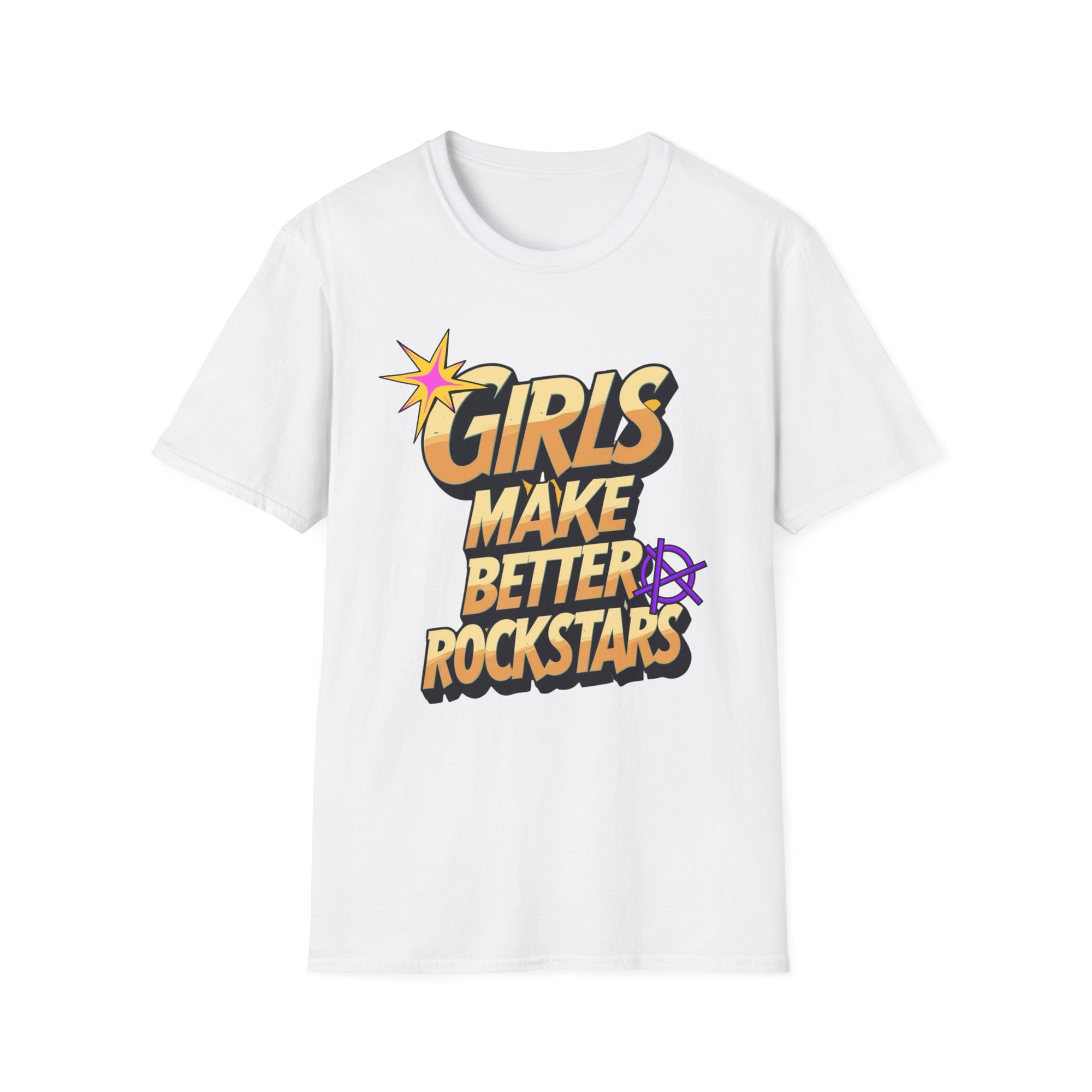Girls Make Better Rockstars Unisex T-Shirt, Cool Graphic Tee