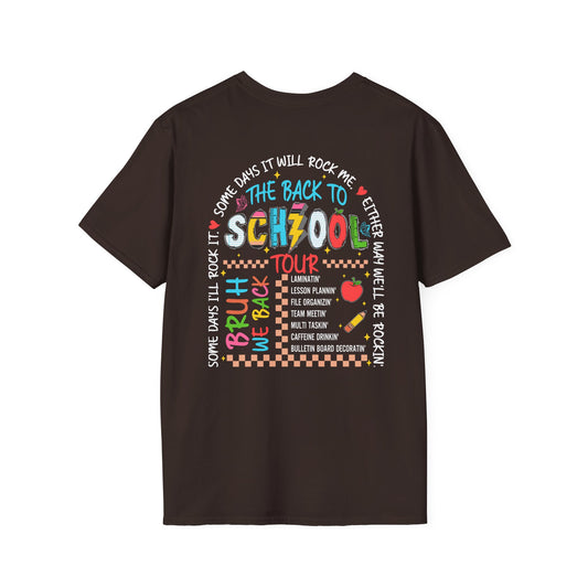 Back to School Tour T-Shirt – Fun Teacher Design with Motivational Vibes