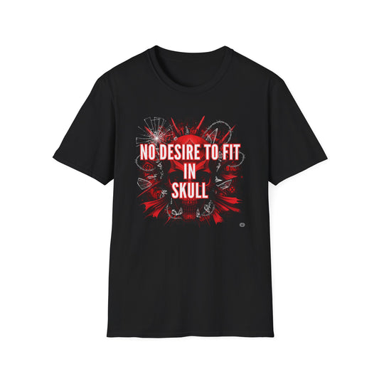 No desire to fit in skull,Edgy Skull Graphic Tee