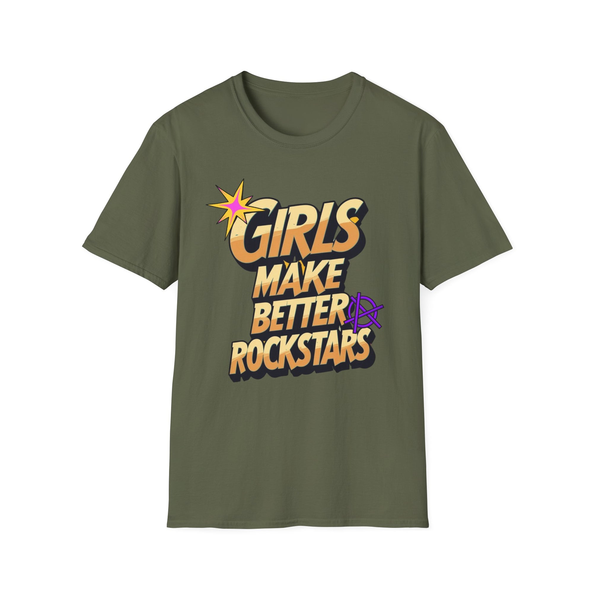 Girls Make Better Rockstars Unisex T-Shirt, Cool Graphic Tee