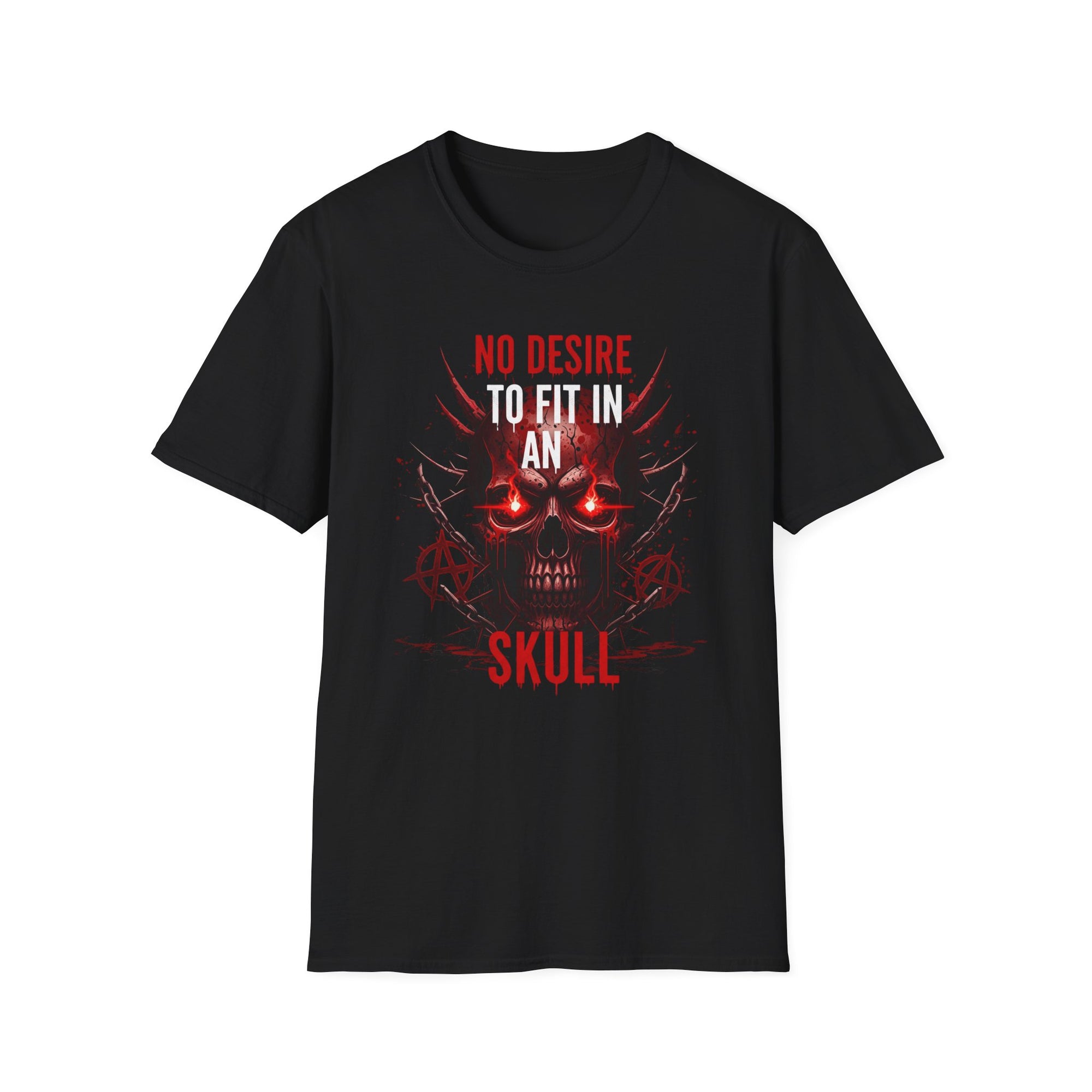 No desire to fit in skull, Gothic Skull T-Shirt