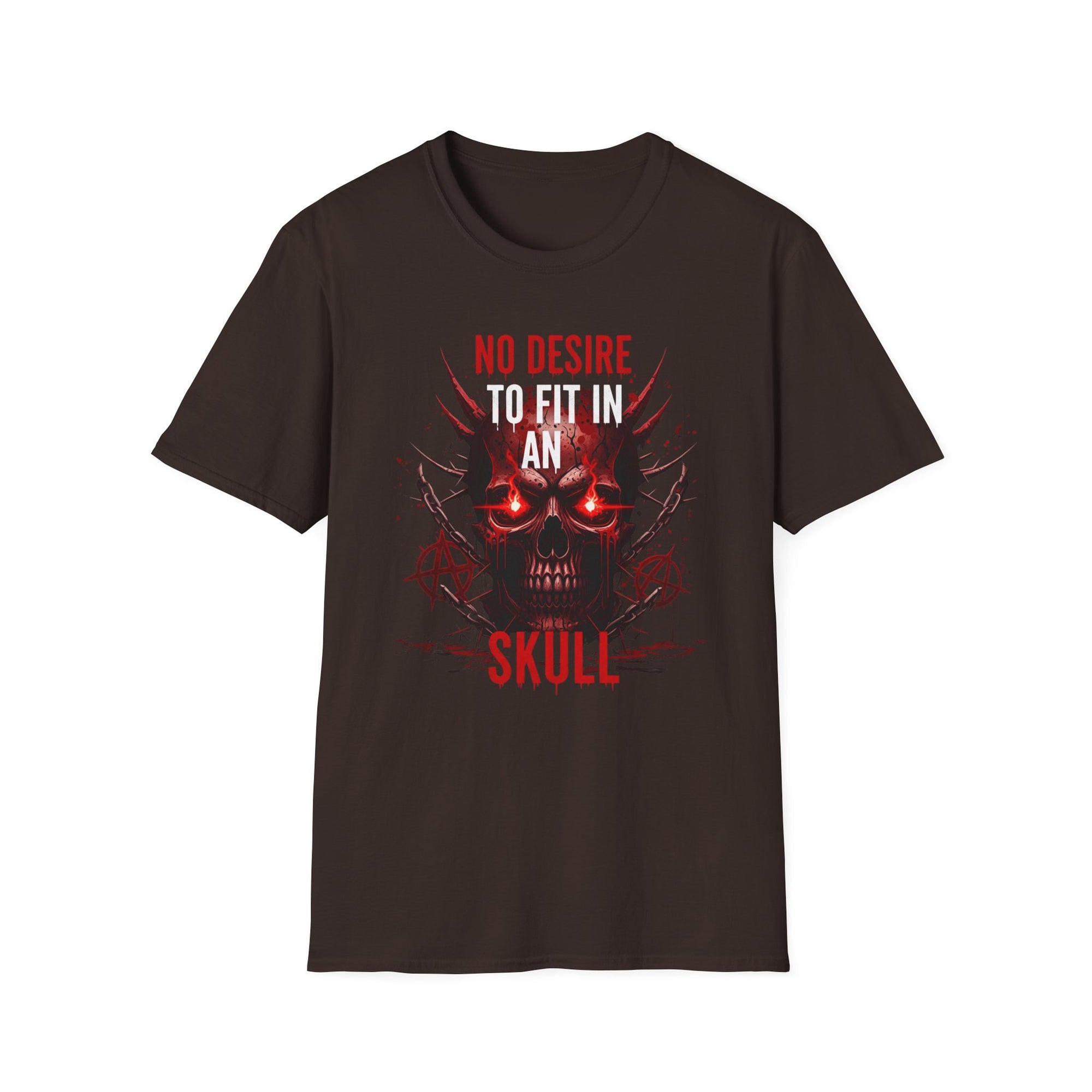 No desire to fit in skull, Gothic Skull T-Shirt