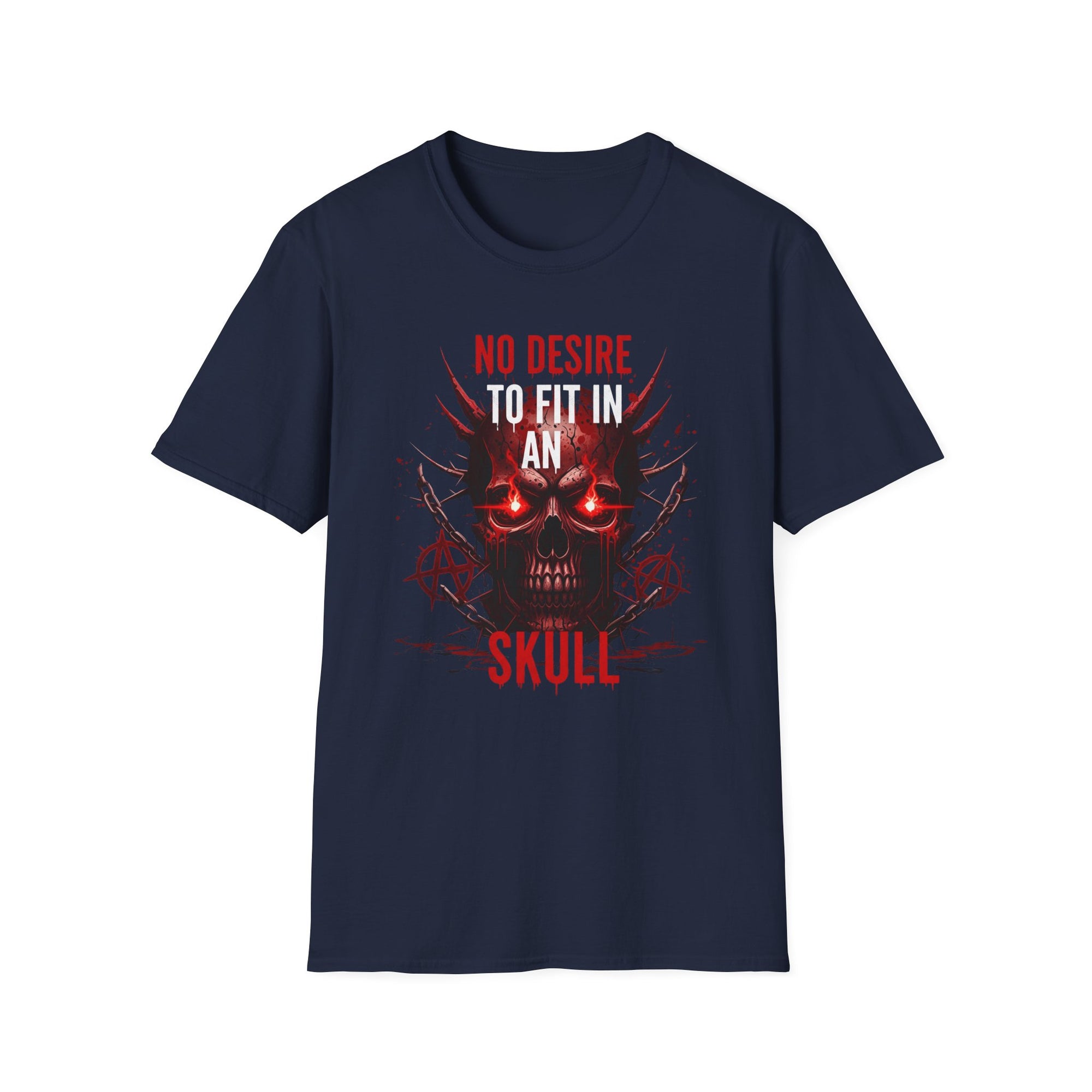 No desire to fit in skull, Gothic Skull T-Shirt