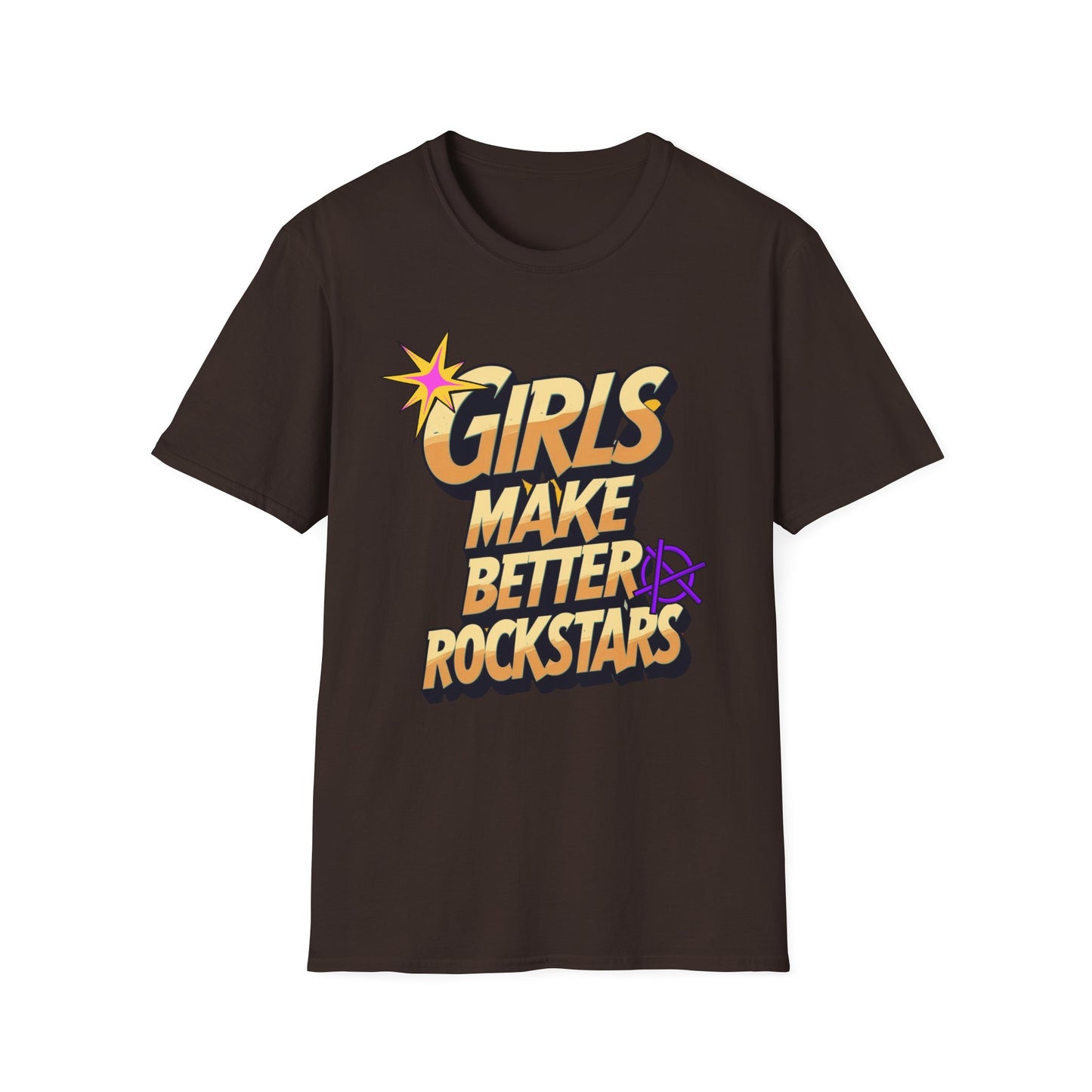Girls Make Better Rockstars Unisex T-Shirt, Cool Graphic Tee