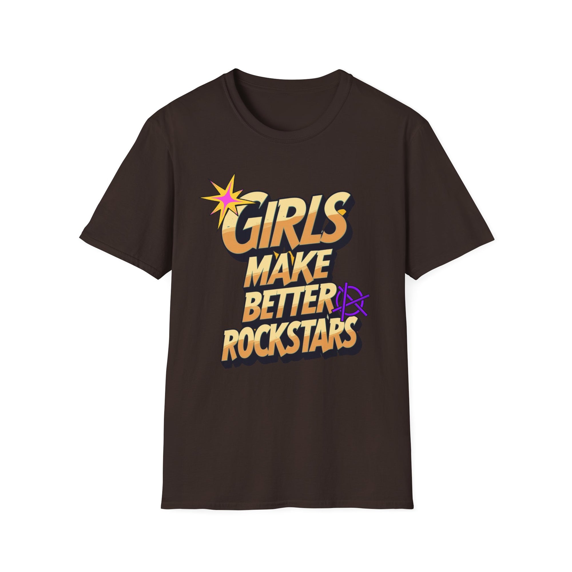 Girls Make Better Rockstars Unisex T-Shirt, Cool Graphic Tee