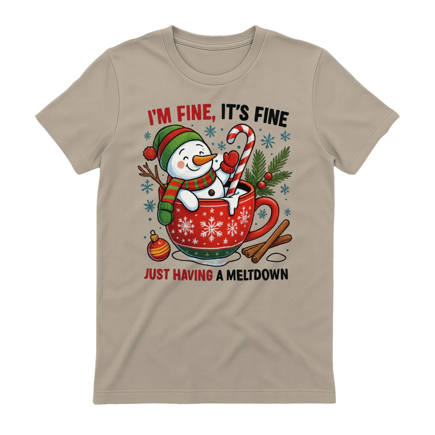 Optimized for "funny snowman mug," "holiday meltdown cup," "Christmas cocoa mug" searches.