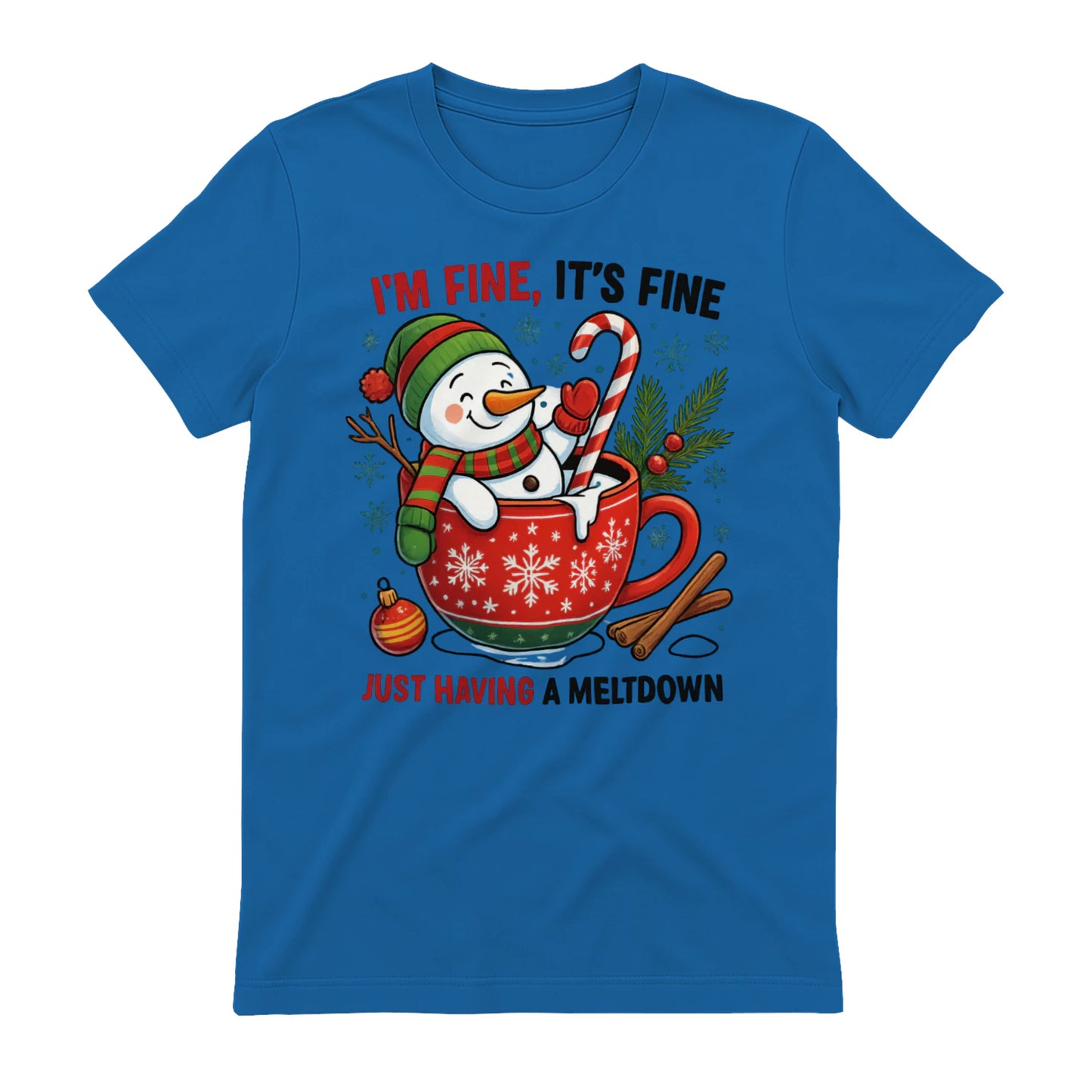 Optimized for "funny snowman mug," "holiday meltdown cup," "Christmas cocoa mug" searches.