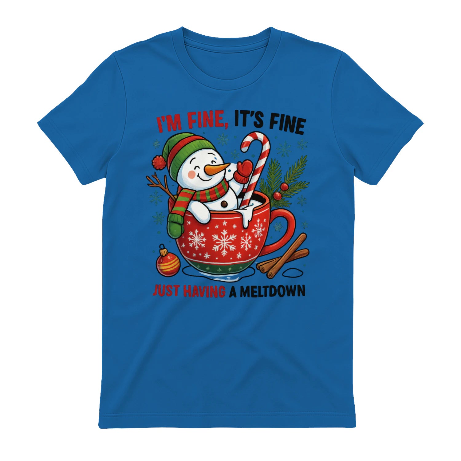Optimized for "funny snowman mug," "holiday meltdown cup," "Christmas cocoa mug" searches.