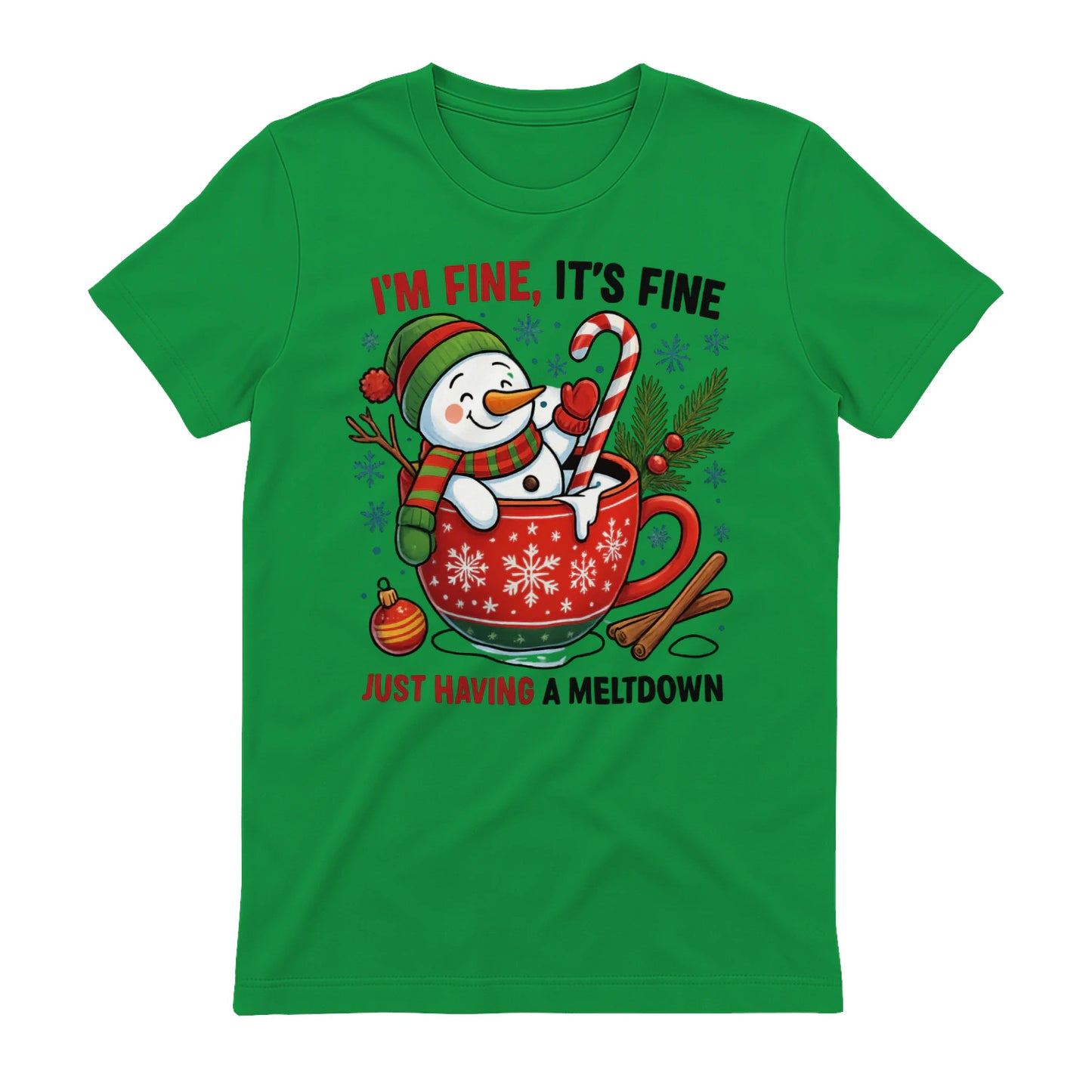 Optimized for "funny snowman mug," "holiday meltdown cup," "Christmas cocoa mug" searches.
